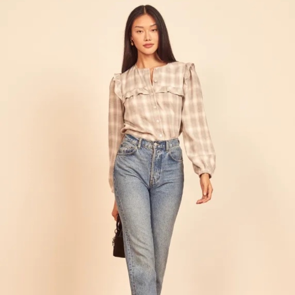 Reformation Aya Flannel Top - Picture 2 of 3